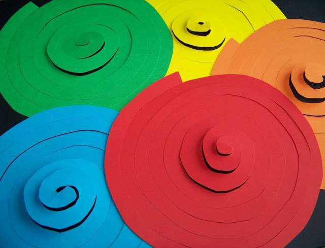Spirali colorate come decorazioni