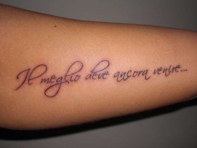 Tattoo con frase del Liga