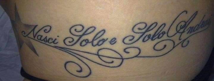 Tatuaggio con strofa di Ligabue