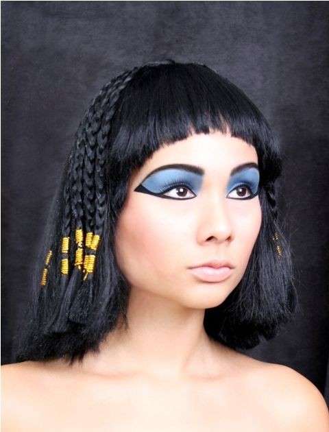 Trucco azzurro e nero da Cleopatra