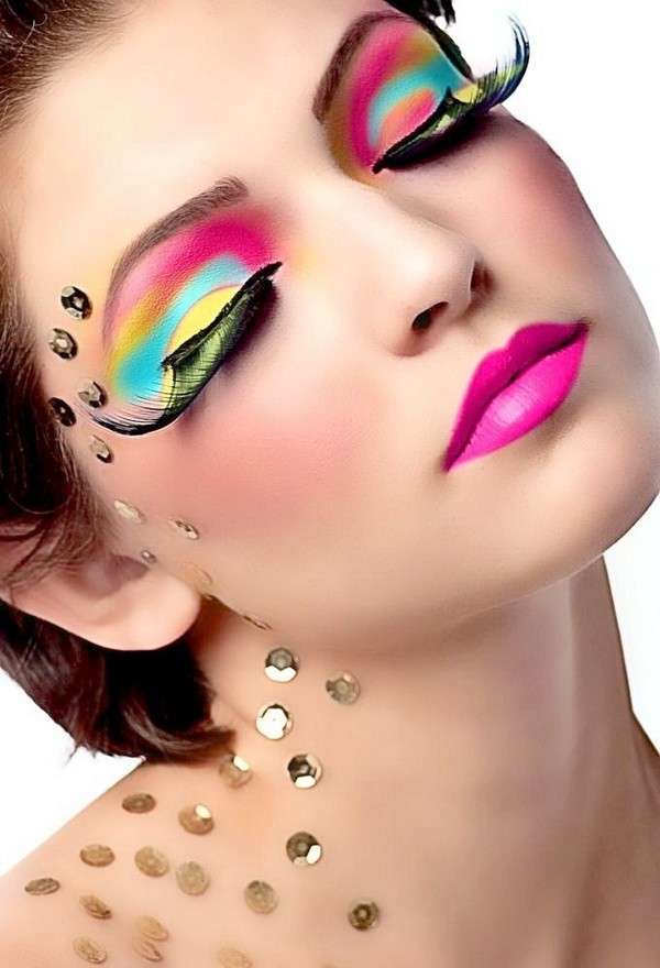 Trucco con i colori delle farfalle