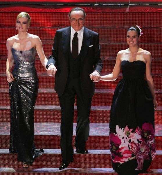Bianca Guaccero e Andrea Osvart con Pippo Baudo