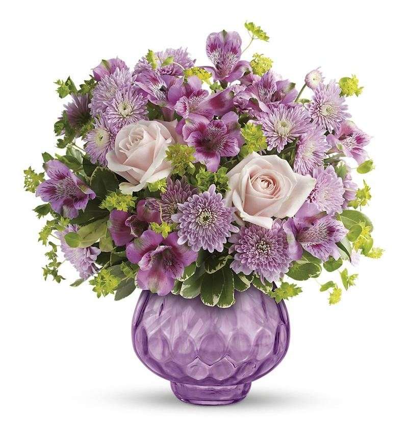 Bouquet lilla per la laurea