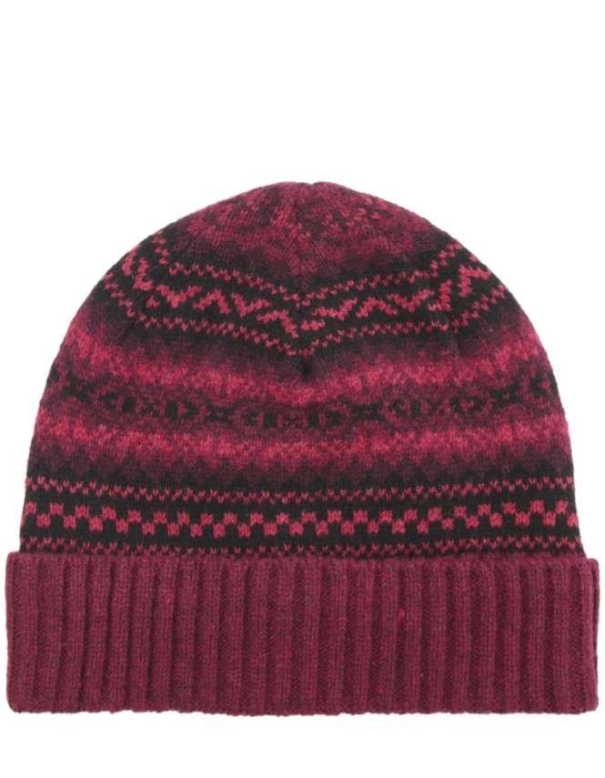 Cappello di lana fantasia bordeaux