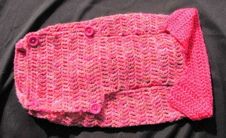 Cappottino a maglia rosa