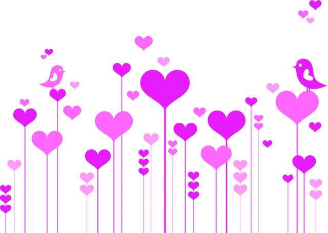 Cartolina con i cuori