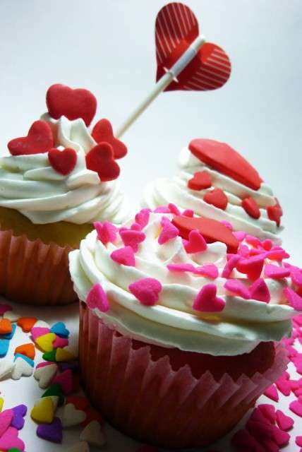 Cupcake con cuoricini