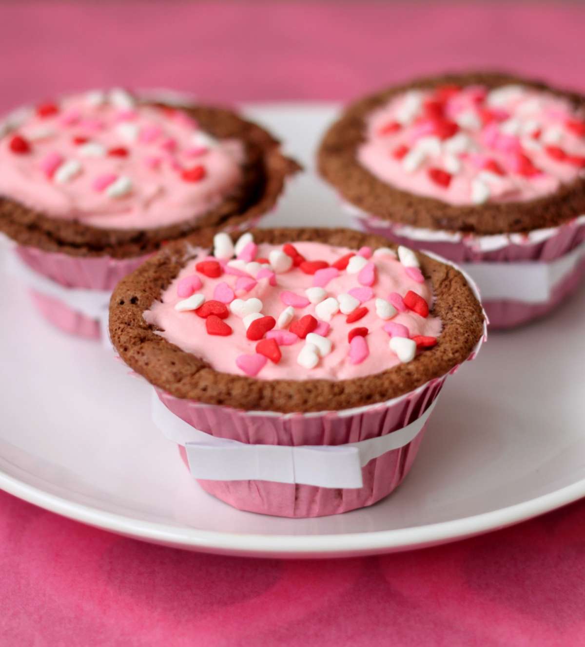 Cupcake con glassa rosa