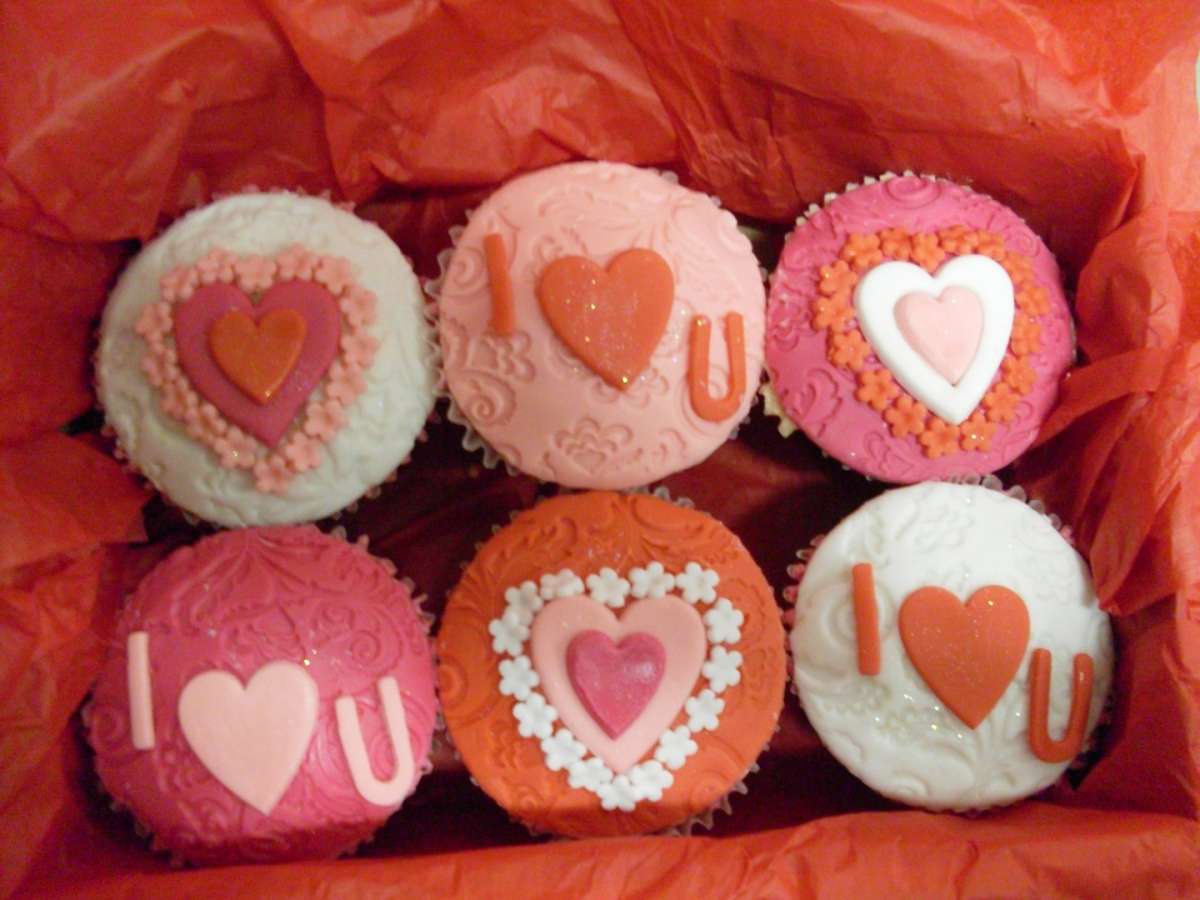 Cupcake decorati con cuori