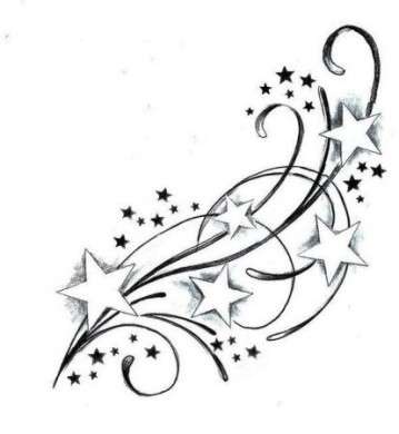 Disegno con stelle per tattoo