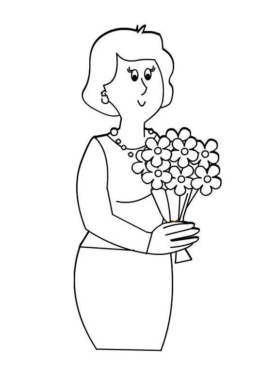 Donna con i fiori