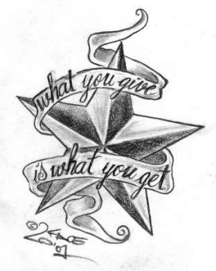 Esempio di tattoo con stelle