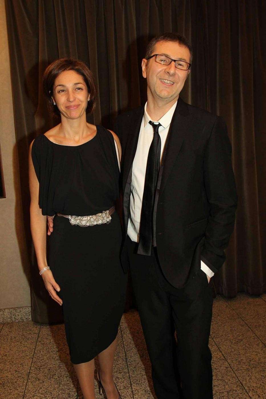Fabio Fazio e la moglie all'Ariston