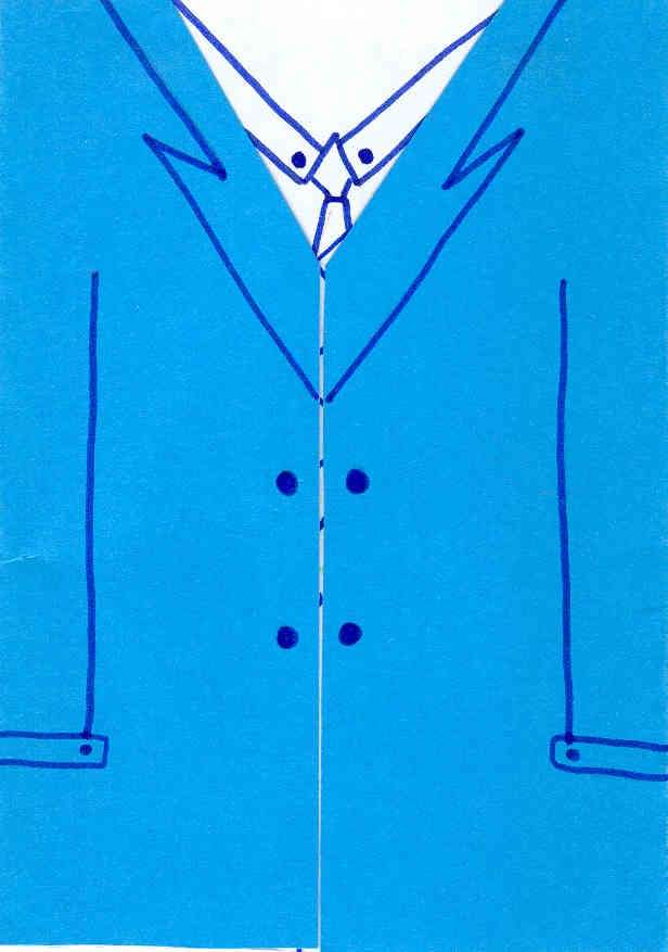 Giacca e camicia per un biglietto da stampare