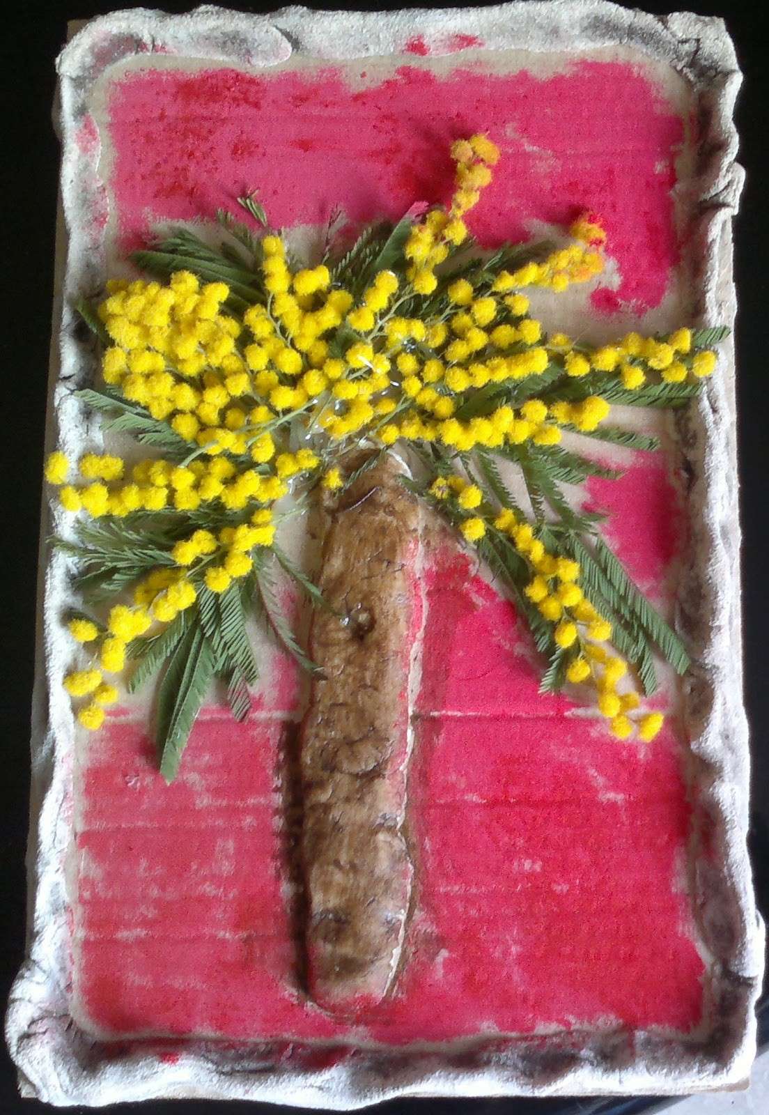 Lavoretto fai da te con la mimosa