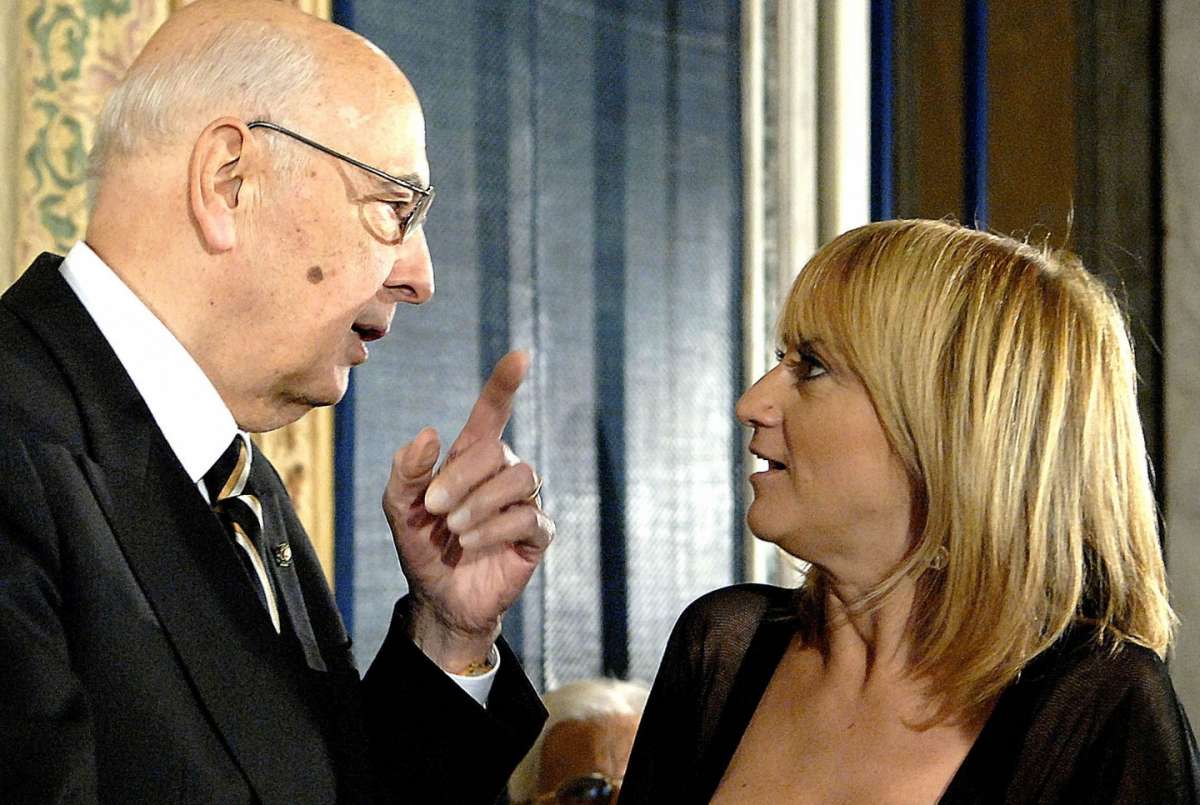 Luciana Littizzetto e il Presidente Napolitano