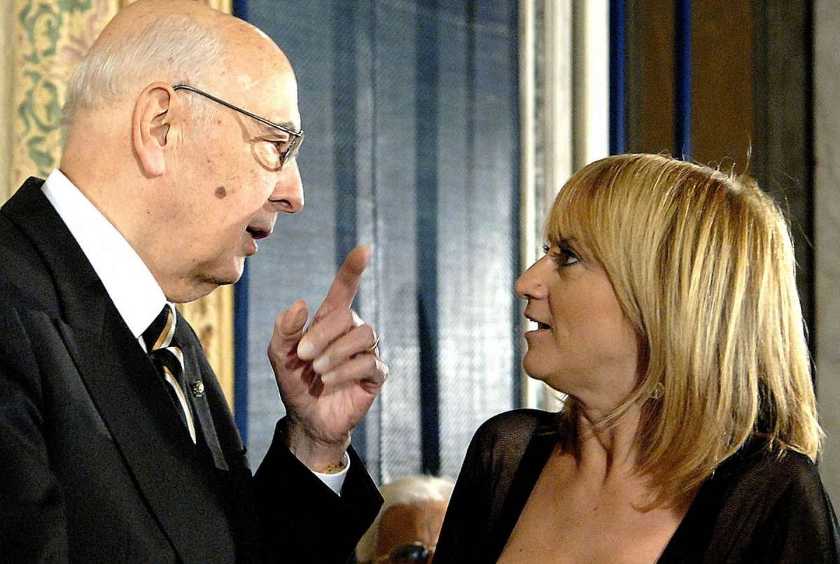 Luciana Littizzetto e il Presidente Napolitano