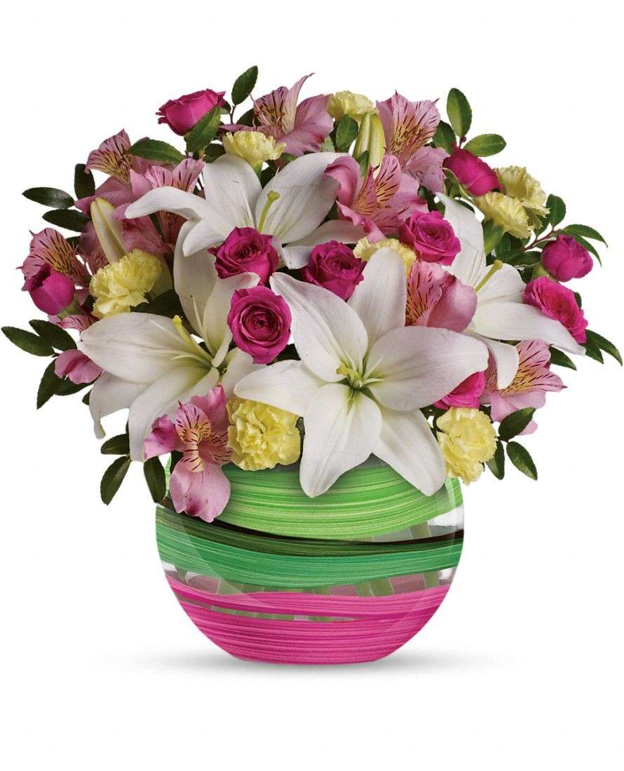 Mazzo di rose e fiori bianchi per la laurea