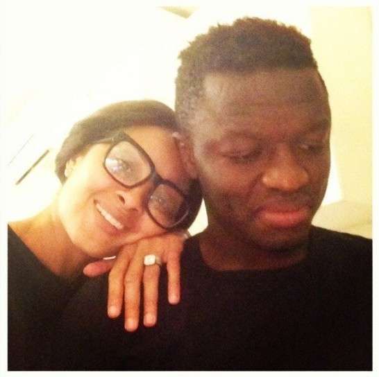 Muntari con la moglie