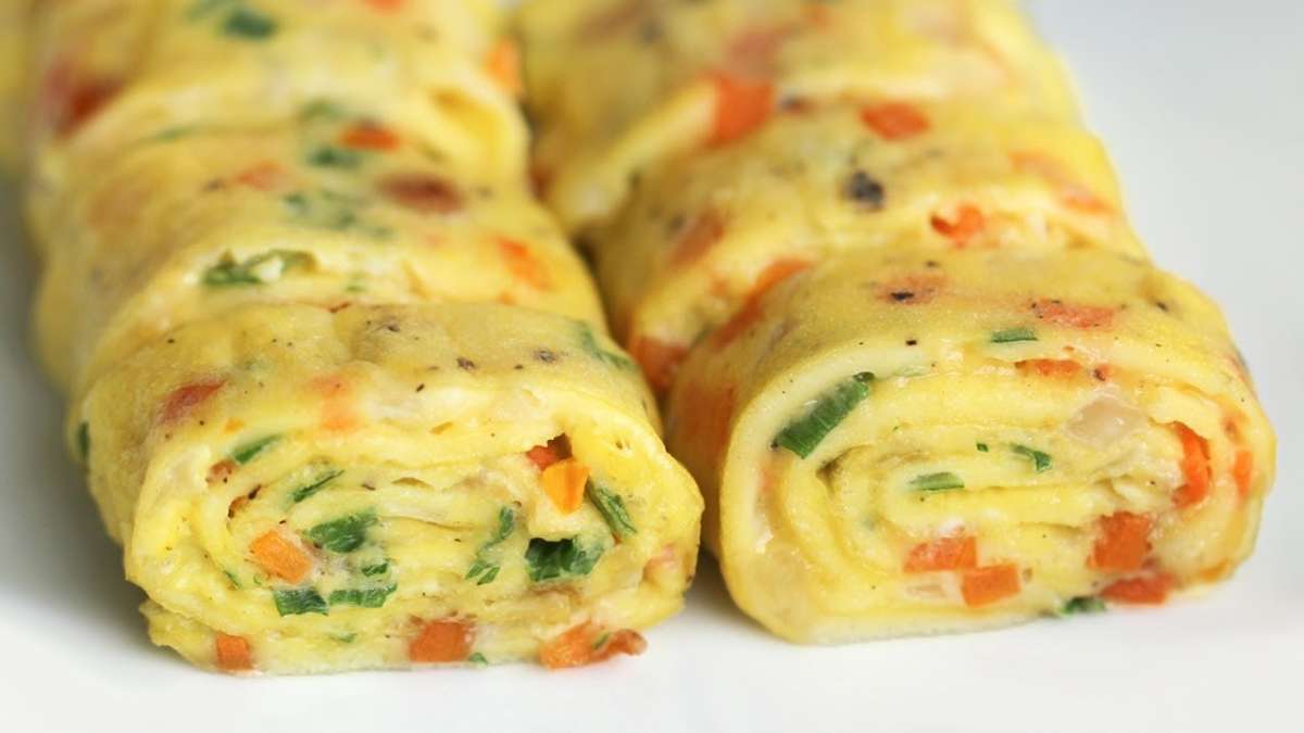 Rotolo di frittata vegetariano