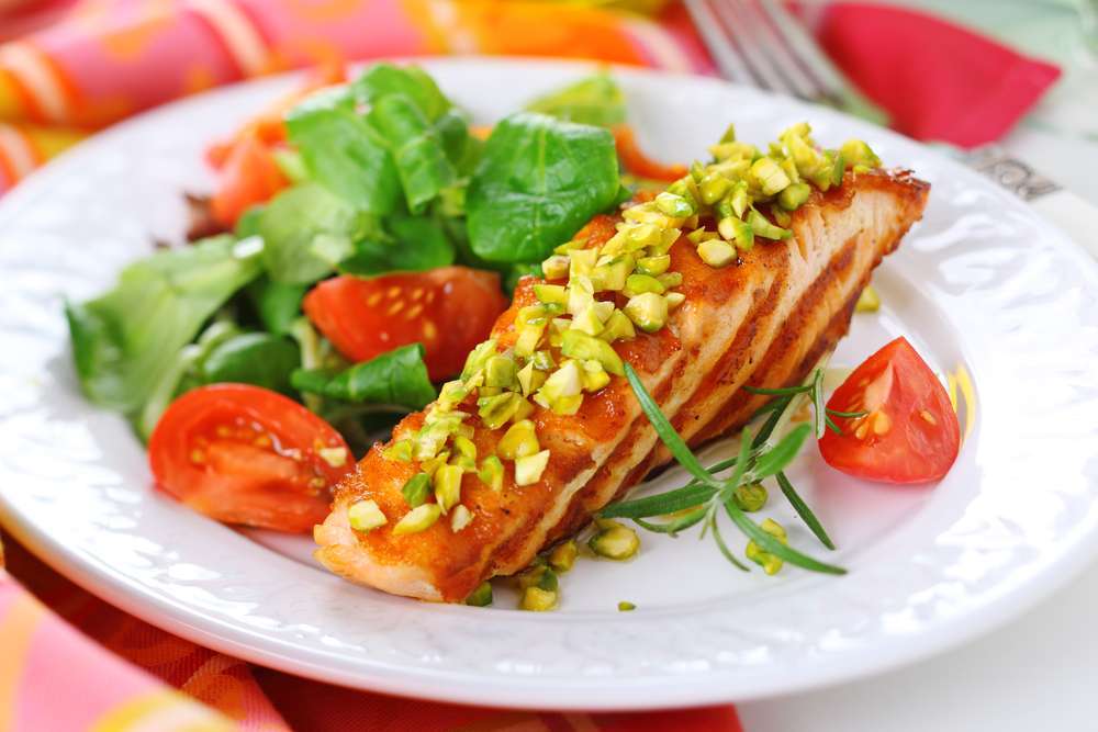 Salmone al pistacchio