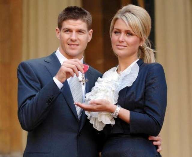 Steven Gerrard con la moglie