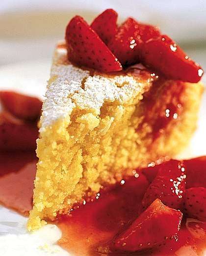 Torta allo sciroppo di fragole