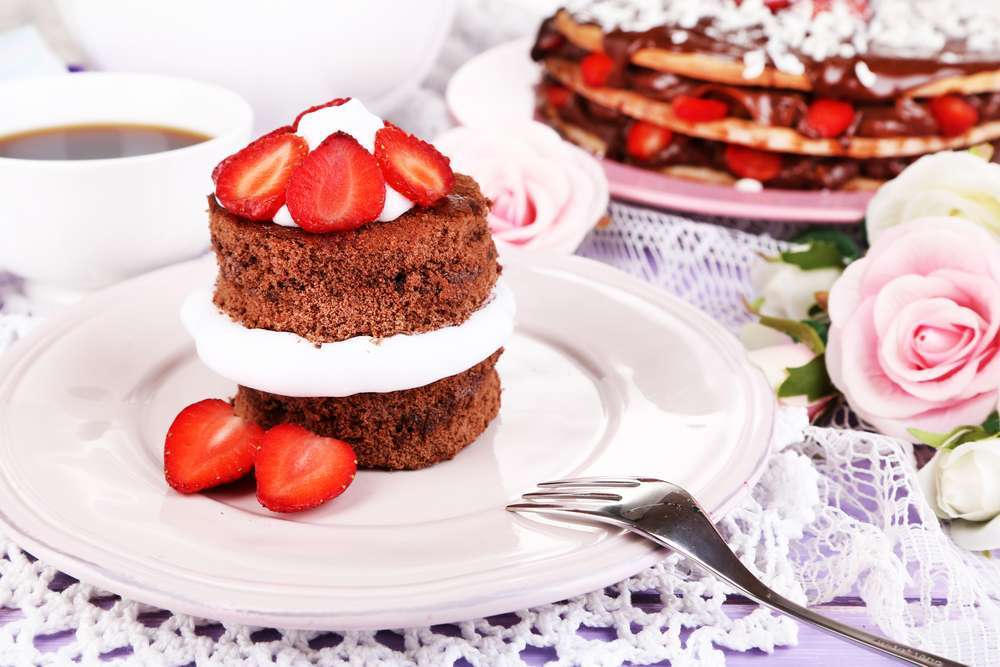 Tortino al cioccolato e fragole