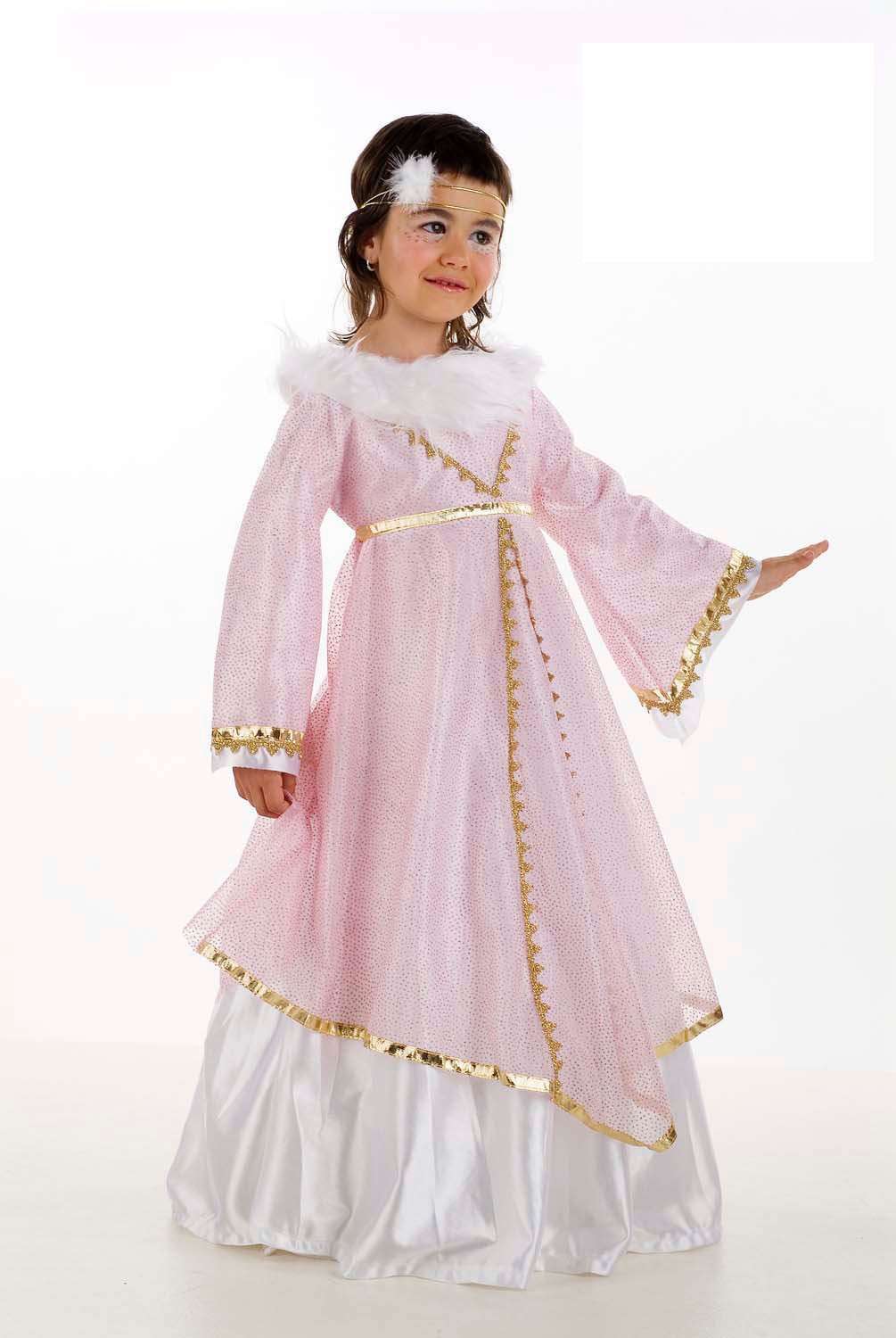 Vestito di Carnevale bianco e rosa