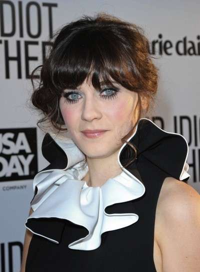 Zooey Deschanel hair look