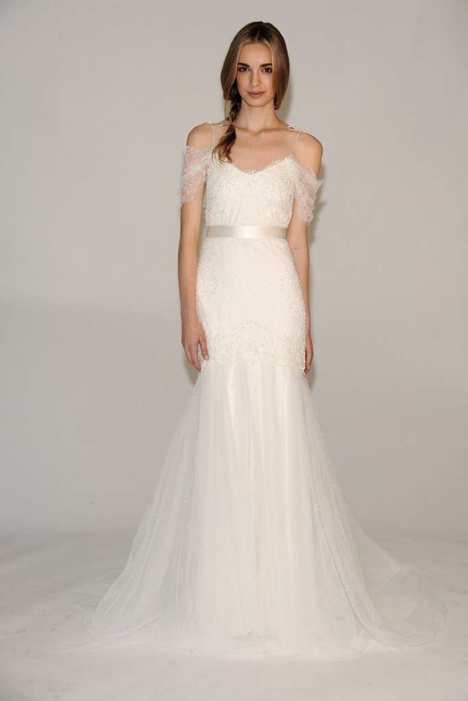 Abito con spalline morbide Marchesa