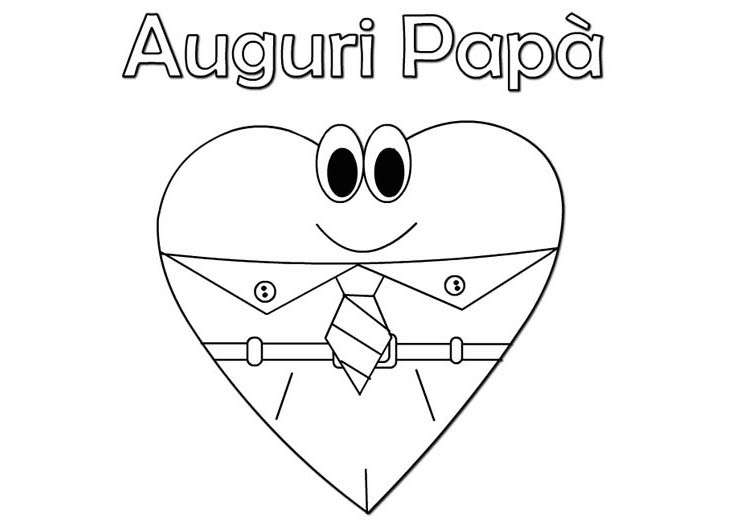 Auguri papà da colorare