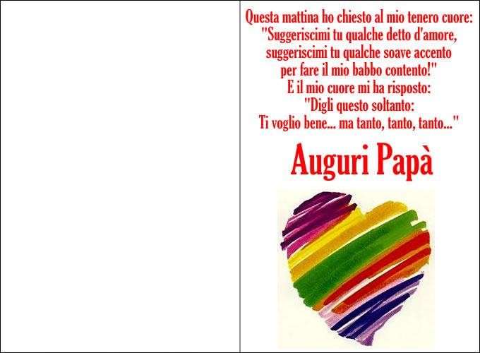 Auguri per il papà a colori