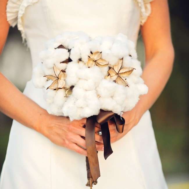 Bouquet da sposa di cotone