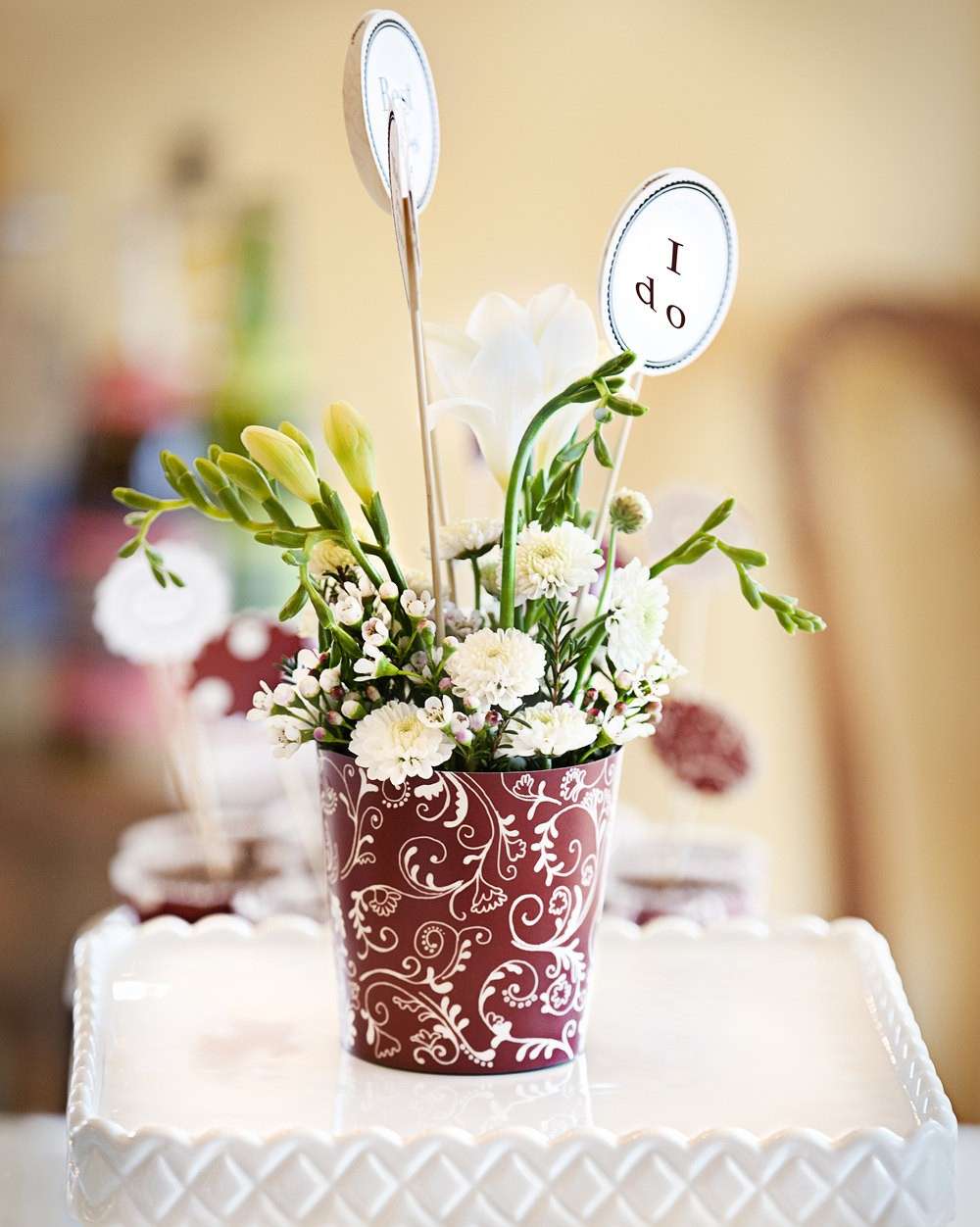 Centrotavola floreale per matrimonio