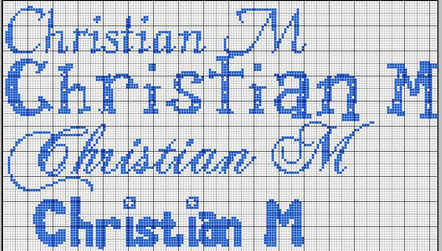 Christian a punto croce