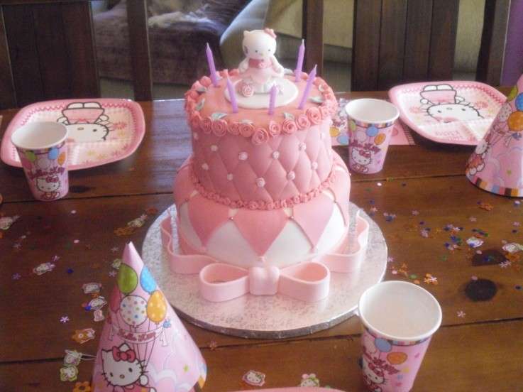Compleanno con torta di Hello Kitty