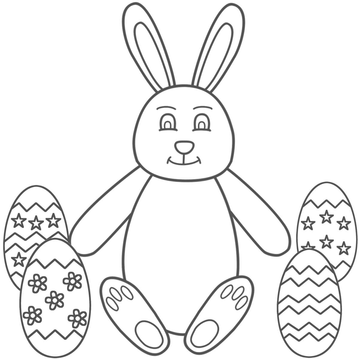 Disegno molto semplice di coniglio