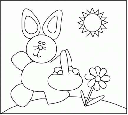 Disegno semplice di un coniglio
