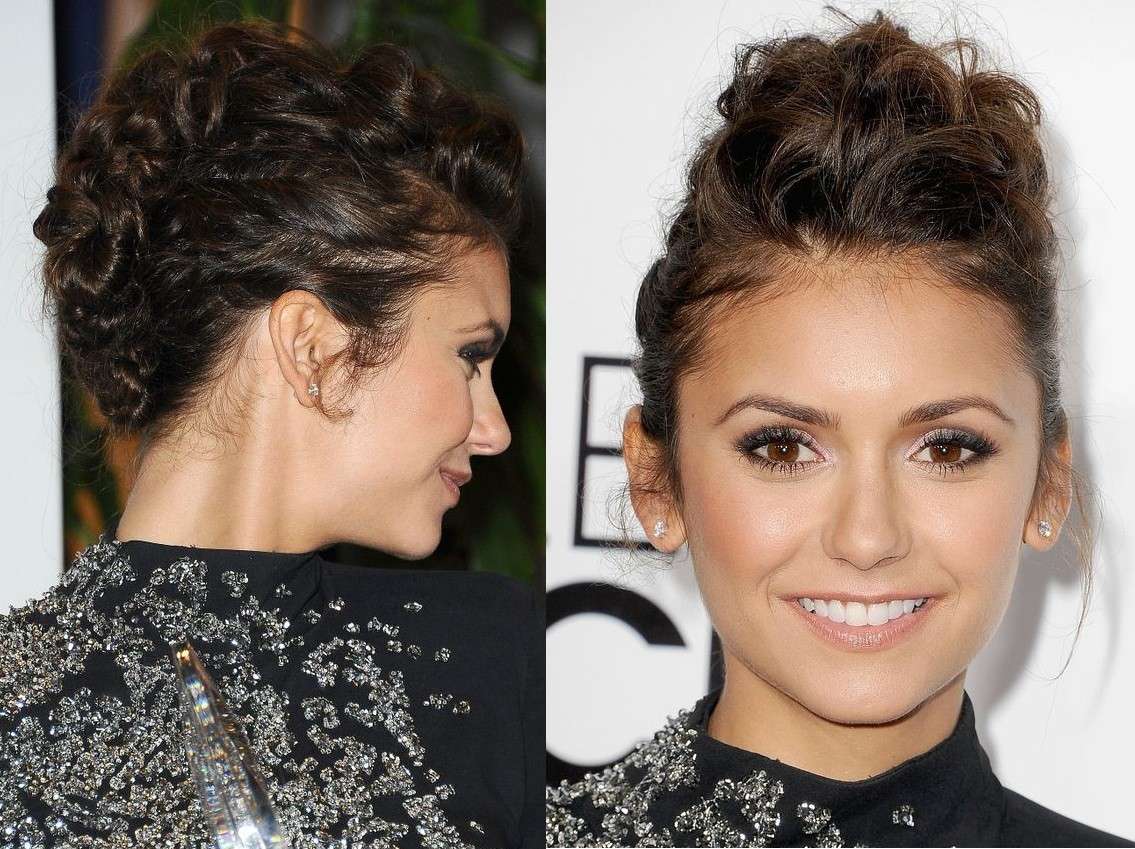 Nina Dobrev con acconciatura a cresta