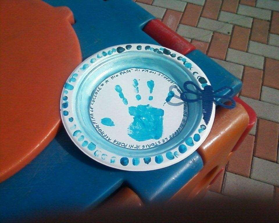Piatto con impronta
