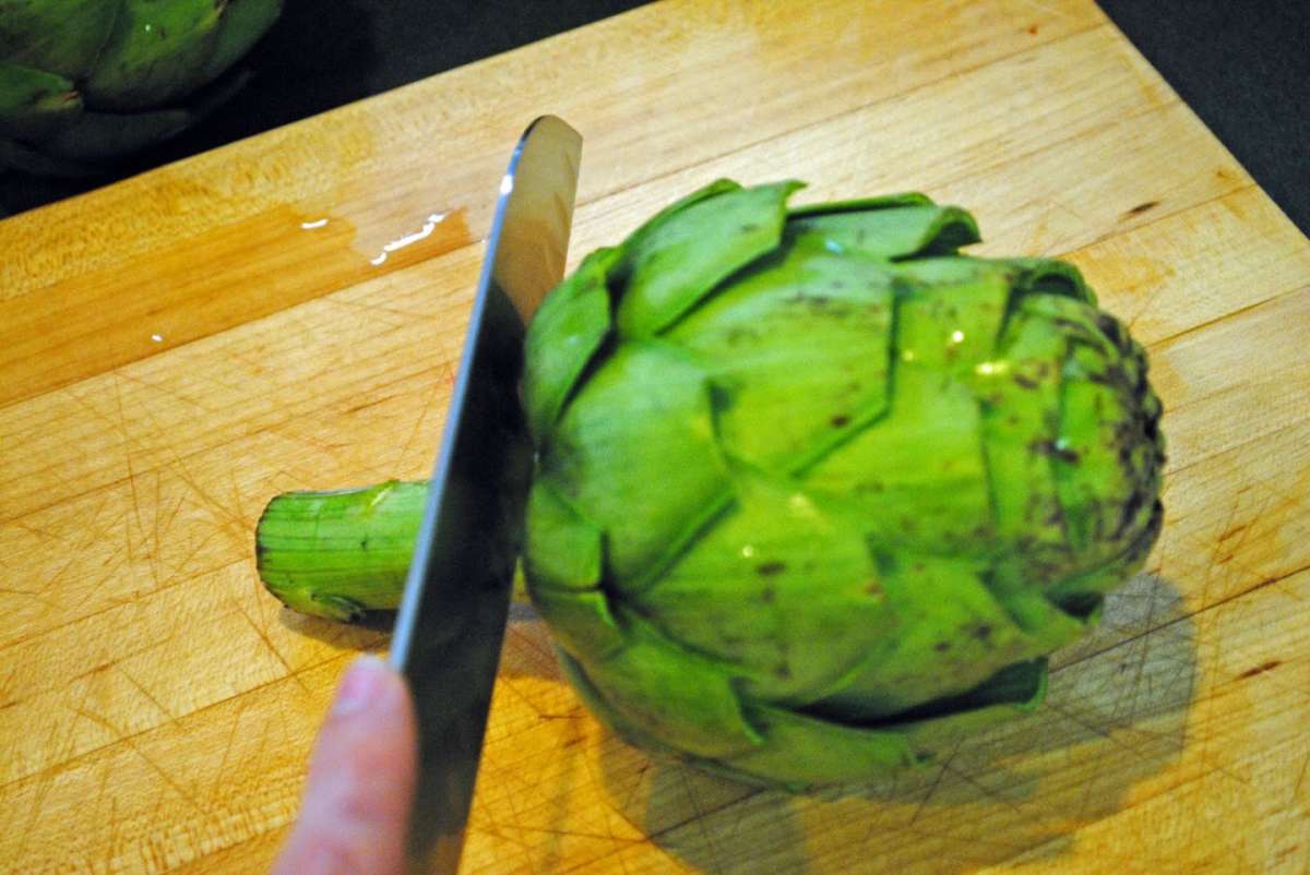 Preparazione dei carciofi