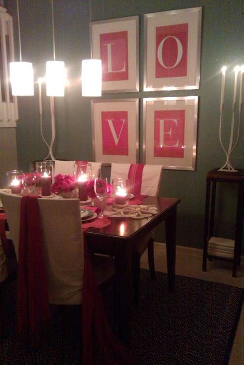 Stanza da pranzo per San Valentino