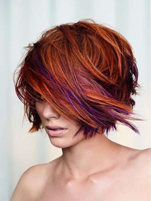 Taglio corto scalato e colorato