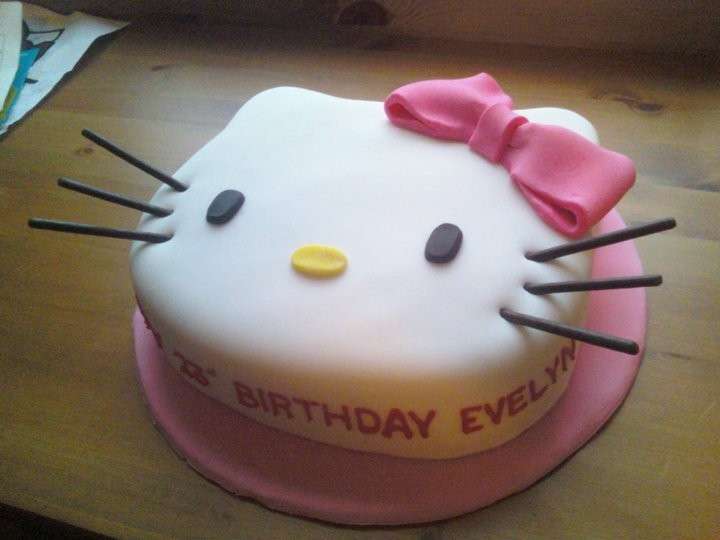 Torta a forma di viso di Hello Kitty