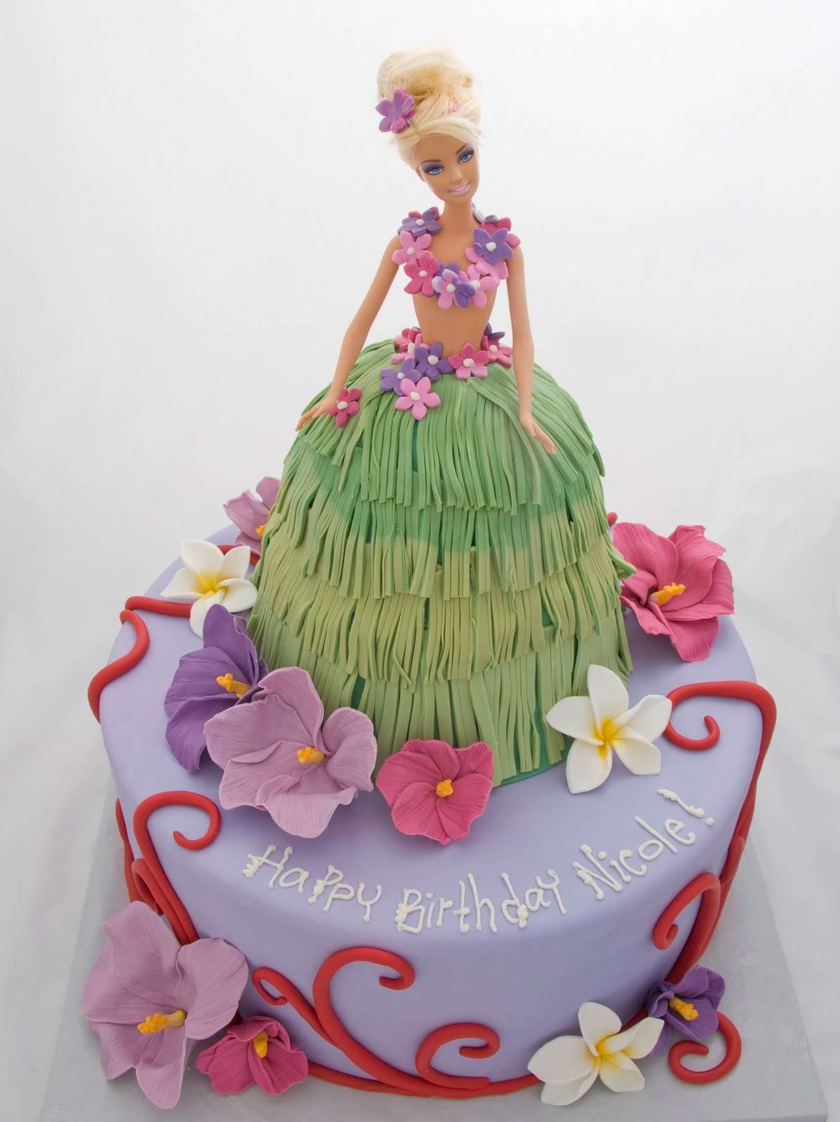 Torta Barbie hawaiana