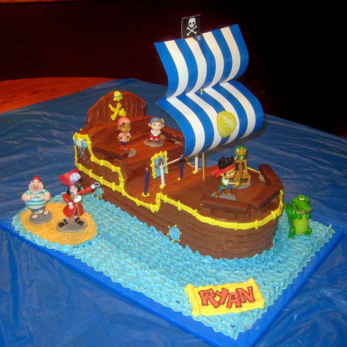 Torta di Jake e i pirati con le vele