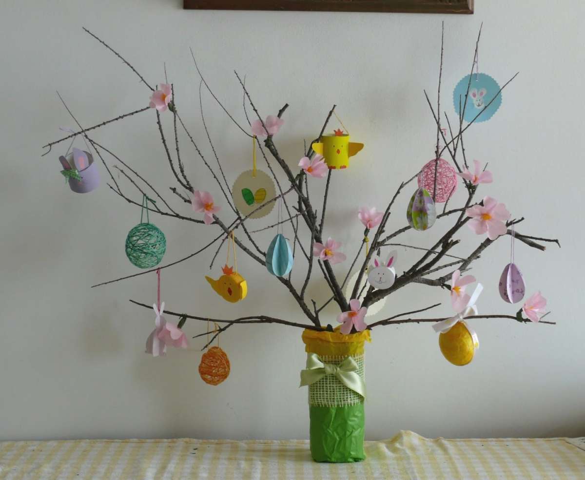 Albero di Pasqua nel barattolo