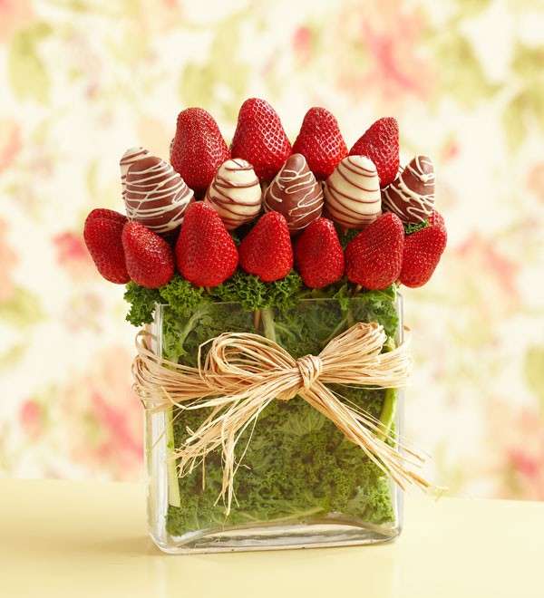 Bouquet di fragole e cioccolato