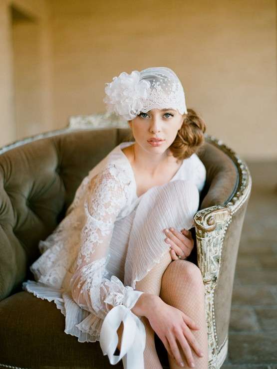 Cappello da sposa in pizzo